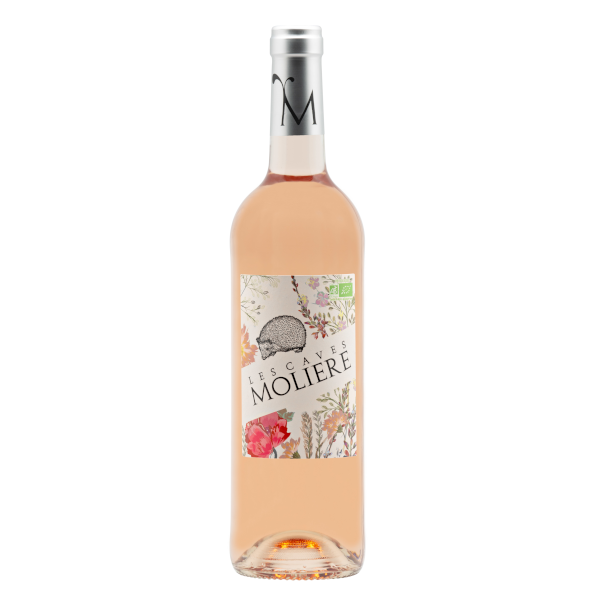 bouteille de vin Rosé bio Caves Molière IGP Côtes de Thongue